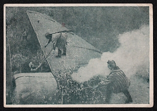 1943 'Leningrad Oblast. Behind Enemy Lines. Partisans Destroy an Enemy Aircraft' Soviet Union, WWII, Military, Picture Postcard