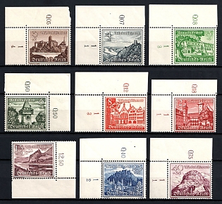1939 Third Reich, Germany, Complete Set, Corner Margins, Plate Numbers