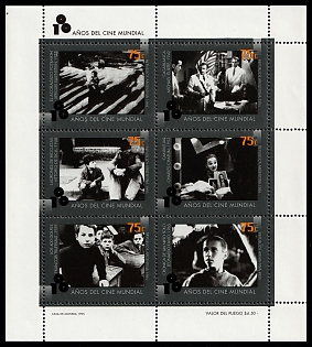 1995 100th Anniversary of Cinema, Argentine Republic, Miniature Sheet, Sheet Inscription