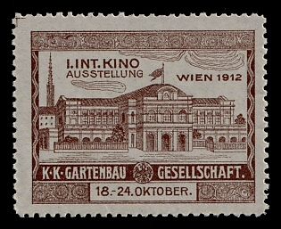1912 The 1st International Film Exhibition, Vienna, Empire of Austria, Cinderella, Non-postal stamp