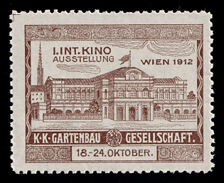 1912 The 1st International Film Exhibition, Vienna, Empire of Austria, Cinderella, Non-postal stamp