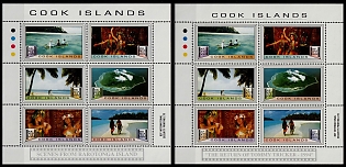 1992 Scenes from Rarotonga Island, Cook Islands, Sheet Inscription, Complete Sheets