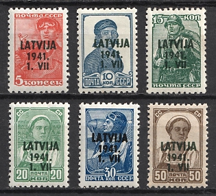 1941 Latvia, German Occupation, Germany, Complete Set