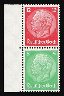 1933 Third Reich, Germany, Se-tenant, Zusammendrucke, Margin