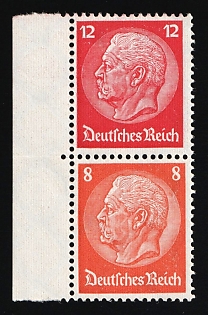 1933 Third Reich, Germany, Se-tenant, Zusammendrucke, Margin