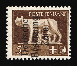 1943 5c Zadar, German Occupation, Germany