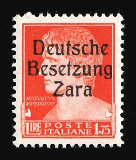 1943 1.75l Zadar, German Occupation, Germany, Signed