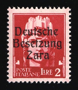 1943 2l Zadar, German Occupation, Germany, Signed