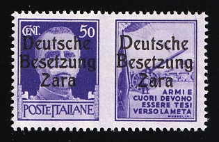 1943 50c Zadar, German Occupation, Germany, Signed