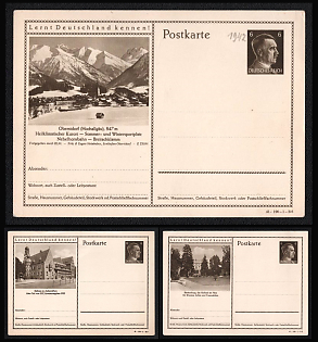 1933-45 'Get to know Germany!', Third Reich, Germany, Postal Stationery Propaganda Postcards of Hitler Issue, Mint