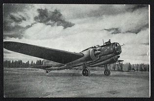 'A Heavy Bomber from the Baltic Returned to the Airfield after Completing a Combat Mission' Soviet Union, WWII, Military, Picture Postcard