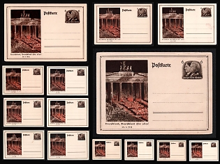 1933 (30 Jan) 'Germany, Germany Above All!', Third Reich, Germany, Postal Stationery Propaganda Postcards of Hindenburg and Hitler Issue, Mint