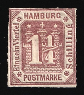 1866 1.25S Hamburg, German States, Germany