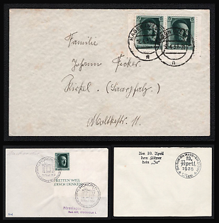 1937-38 Hitler, Third Reich, Germany, Stock of Covers, Commemorative Cancellations