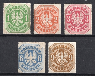 1867 Prussia, German States, Germany, Complete Set