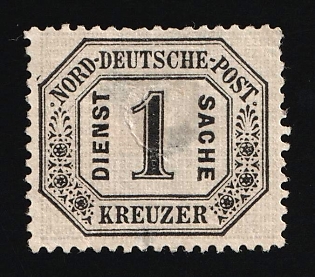 1870 1kr North Germany, German States, Germany, Official Stamp