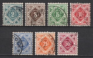 1906-16 Wurttemberg, German States, Germany, Official Stamps, Complete Set