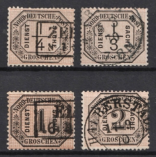 1870 North Germany, German States, Germany, Official Stamps