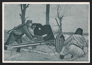 1943 'Leningrad Oblast. Behind Enemy Lines. Partisan Anti-Tank Gun Firing Position' Soviet Union, WWII, Military, Picture Postcard