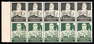 1934 Third Reich, Germany, Se-tenant, Zusammendrucke, Block
