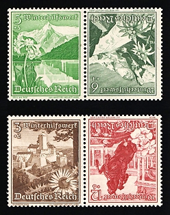 1938 Third Reich, Germany, Tete-beches, Se-tenants, Zusammendrucke