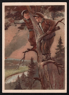 1943 'Occupiers Retreat' Soviet Union, WWII, Military, Picture Postcard