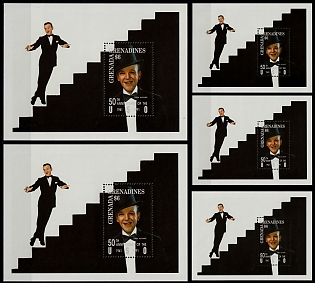 1992 50th Anniversary of the USO: Fred Astaire, Grenadines of Grenada, Souvenir Sheets