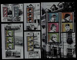 1996 100 Years of Cinema: Classic Movie Detectives, Bailiwick of Guernsey, Souvenir Sheets, Complete Booklet Pane