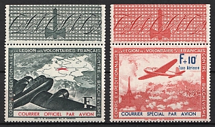 1941 French Legion, Germany, Complete Set, Airmail, Margins