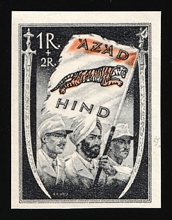 1943 1r+2r Indian Legion, Germany, Signed