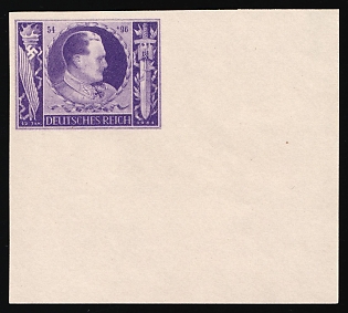 54pf + 96pf Hermann Goring Behind the Bars, Anti-Germany Propaganda Forgery, Proof, Corner Margins