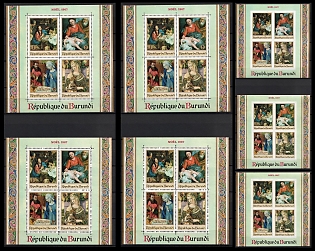 1967 Christmas, Republic of Burundi, Perforated and Imperforate Souvenir Sheets