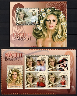 2012 Brigitte Bardot, Republic of Guinea-Bissau, Souvenir Sheets