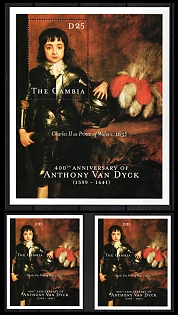 2000 The 400th Anniversary of Anthony Van Dyck, Republic of the Gambia, Souvenir Sheets
