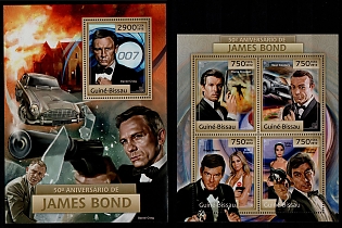 2012 James Bond 50th Anniversary, Republic of Guinea-Bissau, Souvenir Sheets