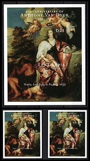 2000 The 400th Anniversary of Anthony Van Dyck, Republic of the Gambia, Souvenir Sheets