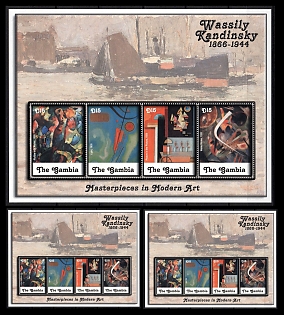 2003 Masterpieces in Modern Art, Wassily Kandinsky, Republic of the Gambia, Souvenir Sheets