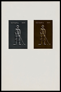 1994 Charlie Chaplin, Co-operative Republic of Guyana, Coumpound Imperforate Proof Sheetlet