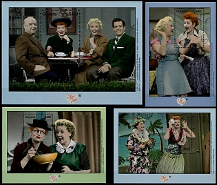 2000 TV Show 'I Love Lucy', Co-operative Republic of Guyana, Imperforate Souvenir Sheets