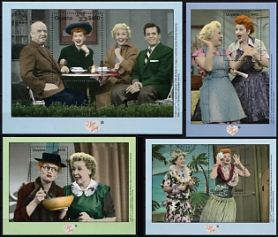 2000 TV Show 'I Love Lucy', Co-operative Republic of Guyana, Imperforate Souvenir Sheets