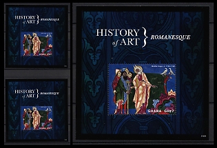 2013 History of Art, Romanesque, Republic of Ghana, Souvenir Sheets