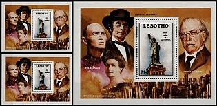 1986 100th Anniversary of the Statue of Liberty, Kingdom of Lesotho, Souvenir Sheets
