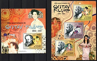 2012 The 150th Anniversary of Gustav Klimt, Republic of Guinea, Souvenir Sheets, Complete Set