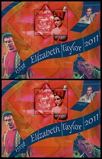 2012 Elizabeth Taylor, Republic of Mozambique, Souvenir Sheets