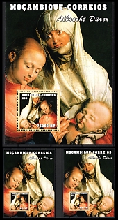 2001 Albrecht Durer, Republic of Mozambique, Souvenir Sheets