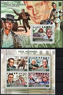 2009 Paul Newman, Democratic Republic of Sao Tome and Principe, Souvenir Sheets