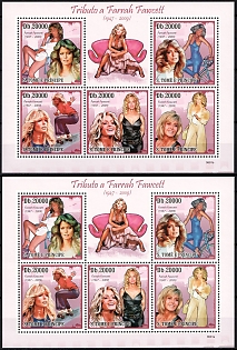 2009 A tribute to Farrah Fawcett, Democratic Republic of Sao Tome and Principe, Souvenir Sheets
