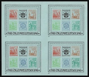 1946 Wittenberg-Lutherstadt, Germany Local Post, Unofficial Issue, Complete Sheet