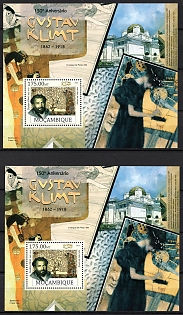 2012 The 150th Anniversary of Gustav Klimt, Republic of Mozambique, Souvenir Sheets