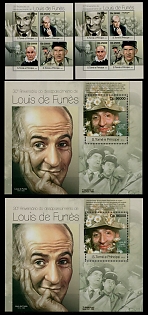 2013 30th Anniversary of the disappearance of Louis de Funes, Democratic Republic of Sao Tome and Principe, Souvenir Sheets